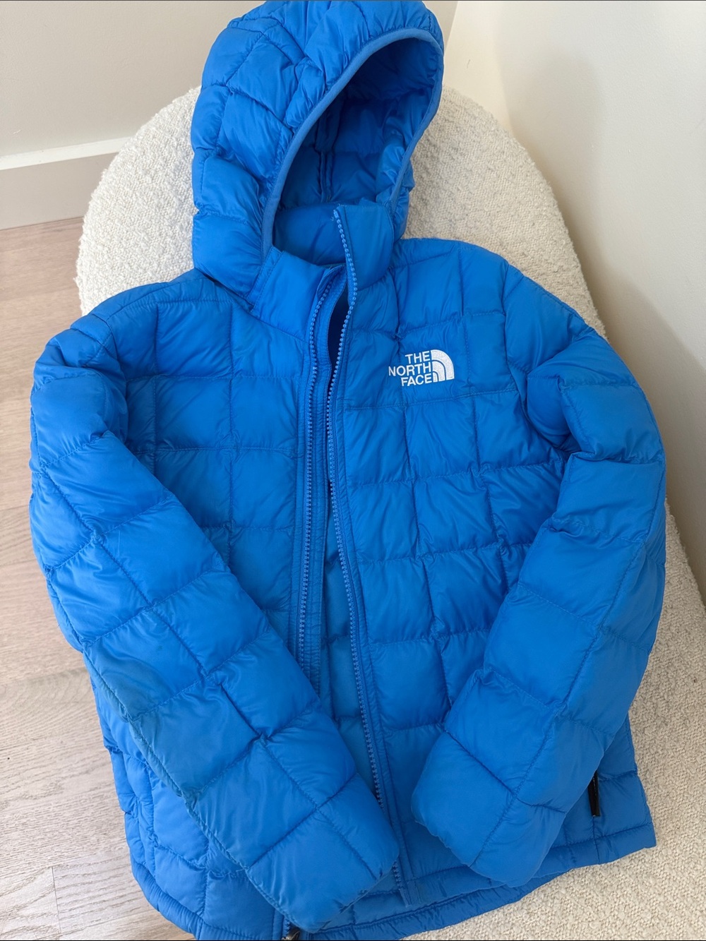 The North Face Electric Blue Quilted Hooded Jacket
